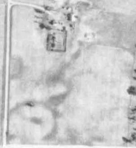 1939 aerial survey photo of the farmstead and fields
